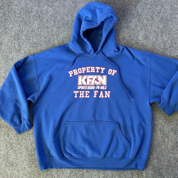 Gildan Other - KFAN  Hoodie Mens 2XL Blue Sports Radio 100.3 The Fan Sweatshirt Minnesota‎